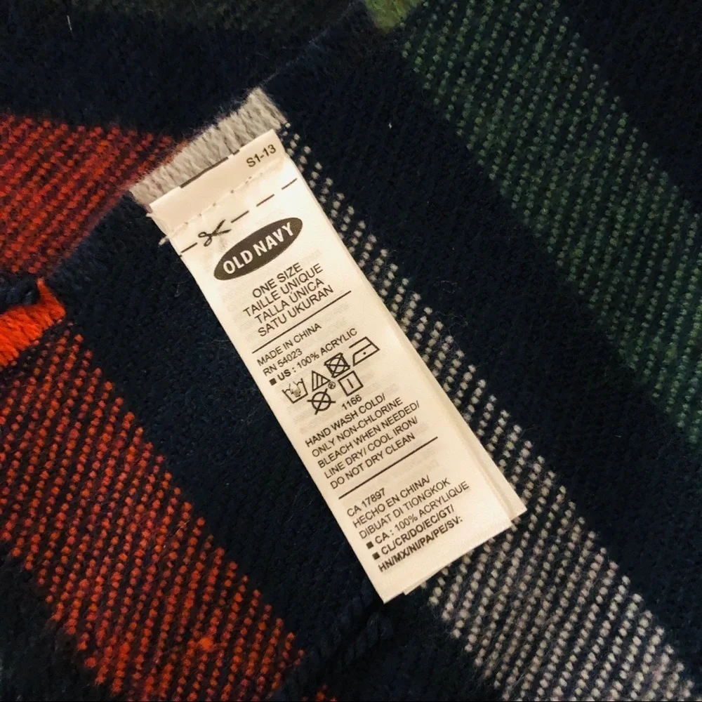 Old Navy Stripe Fringe Scarf